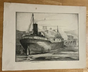 Kalman Kubinyi Original WPA Federal Arts Project #1 Print Winter Quarters Signed - Picture 1 of 4