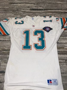 Miami Dolphins Dan Marino Vintage #13 Russell Jersey Size 44 Medium 75th White - Picture 1 of 9