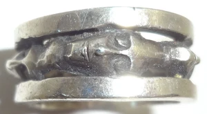 1977 Vintage Modernist Sterling Silber Ring "Gesichter" unbekannte Punzen signiert - Bild 1 von 11