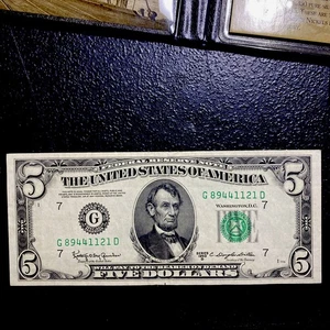 💎 1950 D - Crisp $5 Five Dollar Bill - Denver - Federal Reserve Note - Picture 1 of 5