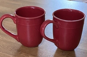 Food Network Steinzeug Rot 14 Unzen Kaffeebecher Tasse 2er Set - Bild 1 von 13