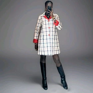 Vintage 2000 BARBOUR Damen Trenchcoat Double Face DERBY MAC Rot/Check Waterproof S - Bild 1 von 11