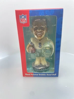 Troy Aikman Dallas Cowboys Muñeca Cabeza Bobble Genuina Pintada a Mano Coleccionable Nueva Foto 1 de 2