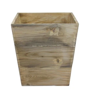 Contenedor de almacenamiento de madera natural rústico rural Allstate 13,75" - Imagen 1 de 2