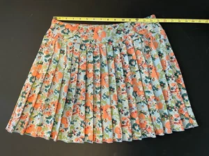 Toad & Co Pfirsichblau Blumendruck Plissee Skort mit Jungen Shorts 2 Taschen Gr. M - Bild 1 von 8