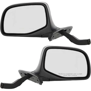 Manual Mirror Set Of 2 For 1992-1996 Ford F-150 Bronco Primed Manual Folding - Picture 1 of 12