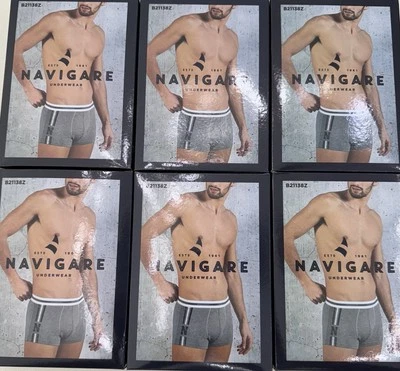 6 Boxer Uomo 7 XXL  in Cotone bielastico Navigare Colori Assortiti - Immagine 1 di 2