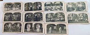 Stereo View Cards 10 Mild Vintage Humor plus 1 Slightly Risque  Lot of 11 - Bild 1 von 2