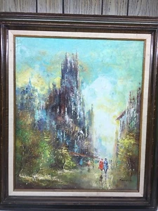 Ölgemälde signiert Heston Impressionismus ZITISKULISSE Mitte Ende 20. Jahrhundert Kunst - Bild 1 von 8