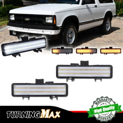 Juego de luces de señal LED DRL Switchback transparentes para 83-93 Chevy S-10 / 82-90 GMC S-15 Foto 1 de 4