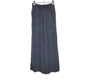Other Stories Wide Leg Trousers in Black and White Floral Size 2 - Picture 1 of 9