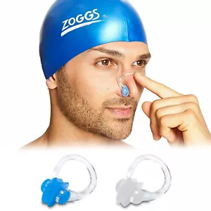 2 Pack Swimming Surfing Nose Clip Waterproof Competitive Comfortable Silicone - Picture 1 of 10