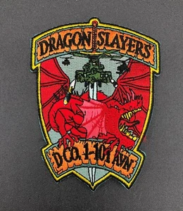 D Co 1-101 AVN Dragon Slayers Apache Army Aviation Unit Patch OIF OEF - Picture 1 of 3