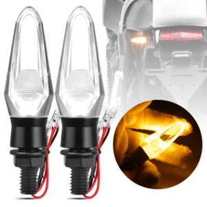 2X Universal Motorcycle LED Turn Signal Indicators lights Motor Brake Rear Lamps - Picture 1 of 8
