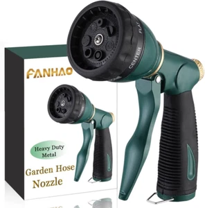 Garden Hose Nozzle Sprayer Heavy Duty, 100% Metal Spray Nozzle High Pressure Wat - Picture 1 of 12