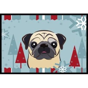 Carolines Treasures BB1758JMAT Winter Holiday Fawn Pug Indoor & Outdoor Mat- ... - Picture 1 of 1