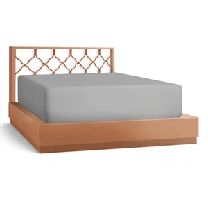 21” Extra Deep Pocket Ultra Soft Fitted Sheet with Corner Straps,Cal King-Silver - Picture 1 of 5