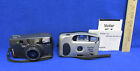 Lot de 2 appareils photo vintage 35 mm Vivitar Spree Date & Chinon Auto 386Z non testés