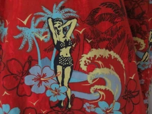 Sexy Bikini Mujer Hawaiano con Botones Ocho Platino XL Rojo Ochenta Ocho Platino XL Rojo Palmas - Imagen 1 de 6