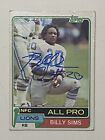 Billy Sims Signed 1981 Topps Rookie Lions Autographed