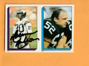 Calcomanía Topps 1986 firmada por Darrin Nelson Minnesota Vikings Stanford Cardinal - Imagen 1 de 2