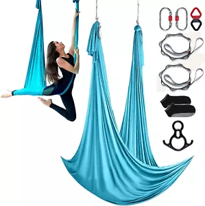 Aerial Yoga Hammock & Swing, 4.4 Yards, Yoga Starter Kit with 100Gsm Nylon Fabri - Picture 1 of 10