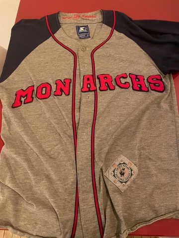 Vintage Kansas City Monarchs Starter Negro League 1942 Throwback Jersey Large Cover