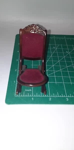 Sonia Messer doll house red velvet miniature folding rocking chair - Picture 1 of 6