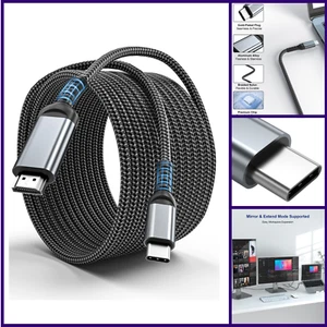 USB C to HDMI 15 Feet Cable 4K Gold-Plated Plugs, Aluminum Type-C to HDMI Cord, - Picture 1 of 8