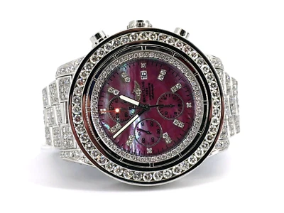 Breitling Super Avenger Mother of Pearl Dial Diamond Watch A13370, 14cttw Approx - Image 1 of 4
