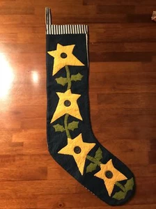 Medias de Navidad grandes hechas a mano de granja primitivas estrellas - Imagen 1 de 4