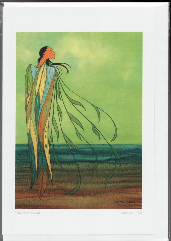 SUMMER WINDS por Manitoba artista sioux Maxine Noel - Nueva tarjeta artística de 6" x 9" Foto 1 de 1