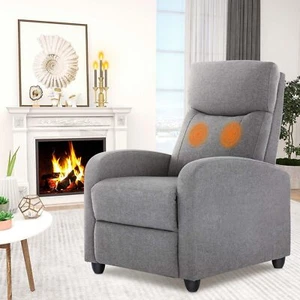 Recliner Chair Living Room Fabric Massage Recliner Chair Winback Single Sofa Hom - Picture 1 of 7