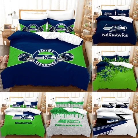 Seattle Seahawks Bedding Set 3 Pieces Duvet Cover With Pillowcases Quilt Cover Cover