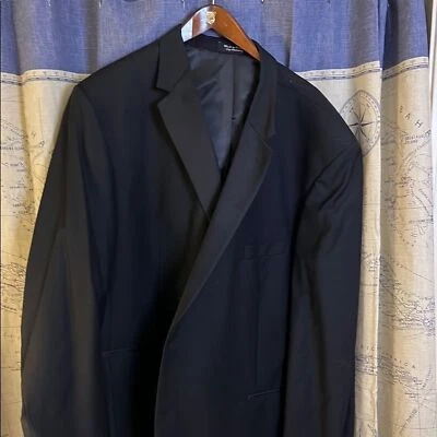 Calvin Klein Black Tuxedo with Structured Silhouette 58L L#0011 - Image 1 of 4