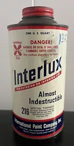 Vintage Interlux Marine Farbe #216 Spezial Verdünner, ein Quart Kegel Top Dose - Bild 1 von 8