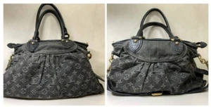 Bolso de Hombro Louis Vuitton LV GHW Neo Cabby MM M95351 Monograma Denim Negro - Imagen 1 de 10
