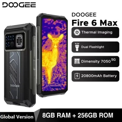 20800mAh DOOGEE Fire 6 Max Wärmebildgebung 5G Robust Smartphone 20GB+256GB 6,72" - Bild 1 von 4