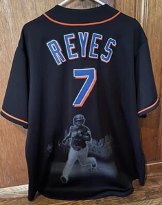 Jose Reyes Players Choice Signature Series New York Mets Jersey Mens Majestic XL - Picture 1 of 21