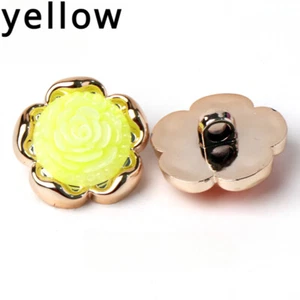 8x Rose Flower Buttons Sewing Button for Costume Sweater Cardigan Decor Crafts - Picture 1 of 23