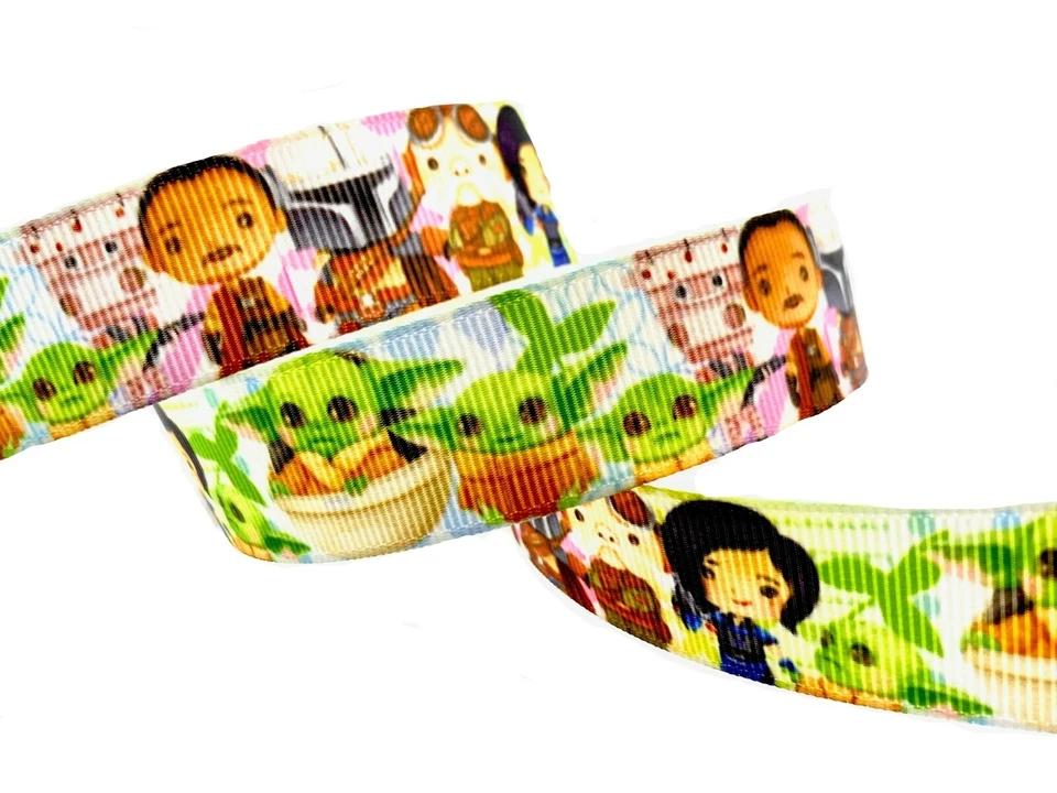 Cinta de 5 yardas de Star Wars. Cinta mandaloriana. Baby Yoda. El Niño. Star Wars. Foto 1 de 1