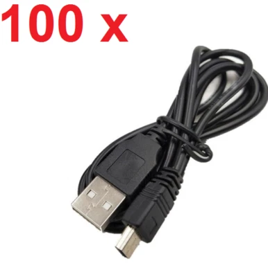 LOTE 100 cables de carga de sincronización de datos USB de 3,3 pies/1 m para controladores Sony PS3 Foto 1 de 3