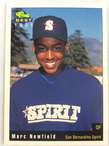 1991 San Bernardino Spirit-Classic BEST Minor Lg Baseball Card-Marc Newfield