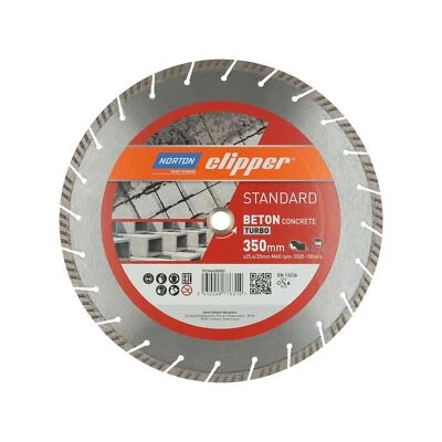 Norton Clipper Standard Cemento Turbo Disco Diamantato 350x25.4mm per - Immagine 1 di 2
