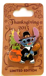 DISNEY HAPPY THANKSGIVING 2013 PILGRIM STITCH TURKEY LEG PIN - LE 3000 -  #98685 - Picture 1 of 3