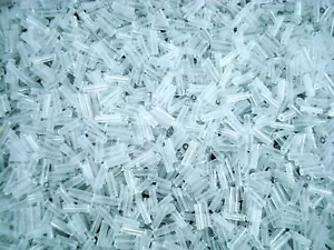Cuentas de corneta 6 mm transparente 100 g tubo de vidrio largo hueco hágalo usted mismo collares de joyería - Imagen 1 de 1