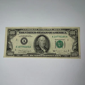 Series 1990 US One Hundred Dollar Bill $100 Boston A 10775165 A - Picture 1 of 4