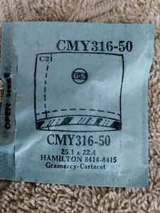 CMY316-50 Hamilton Gramercy Carteret 8414 8415 watch crystal  - Picture 1 of 1