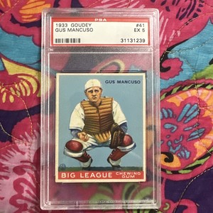 1933 Goudey Gus Mancuso #41 PSA 5 New York Giants Cardinals 2xWSC 1194 Hits 2xAS