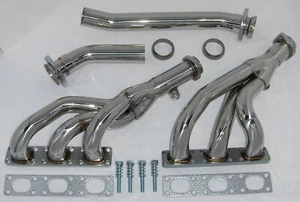 4PC For BMW E46 E39 Z3 2.5L 2.8L 3.0L L6 Stainless Exhaust Manifold Headers - Bild 1 von 14